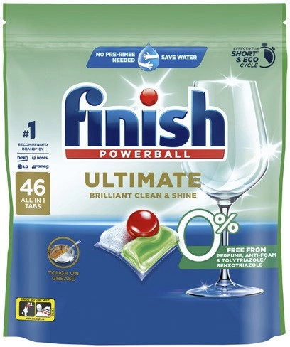 Finish Ultimate 0% Dishwashing Tablets 46 Pack