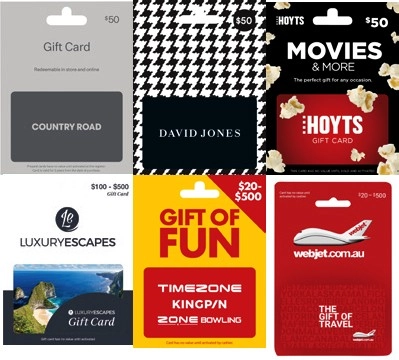 Flybuys 20x Points on Country Road, David Jones, Gift to Dine, Hoyts, Luxury Escapes, The Gift of Fun and Webjet Gift Cards When You Swipe Your Flybuys Card at the Checkout