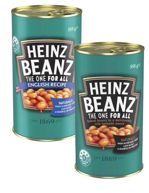 Heinz Baked Beanz or Spaghetti 535g-555g