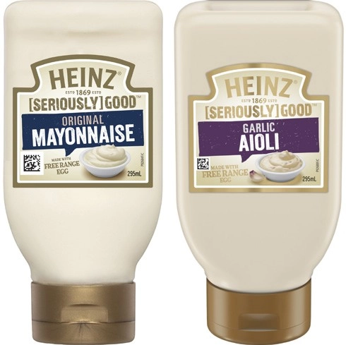 Heinz Seriously Good Aioli or Mayonnaise 295mL