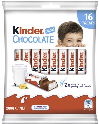 Kinder Chocolate 16 Treat Share Bag 200g