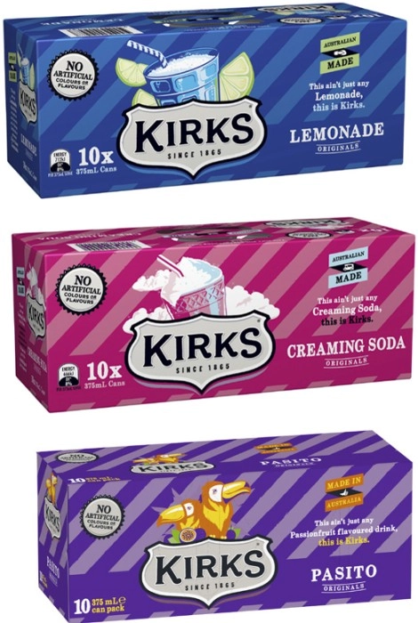 Kirks Soft Drink 10x375mL