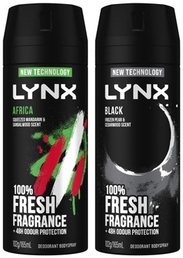 Lynx Antiperspirant Aerosol Deodorant or Bodyspray 165mL