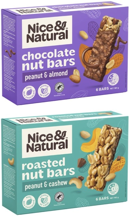 Nice & Natural Nut Bars 180g-192g