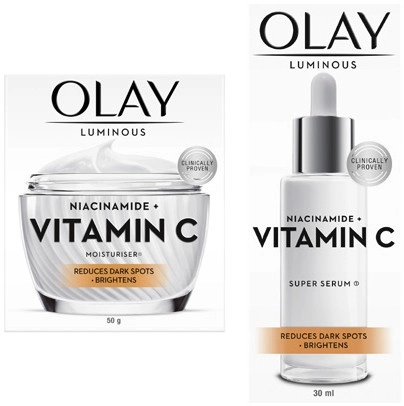 Olay Niacinamide + Vitamin C Super Serum 30mL or Moisturiser 50g