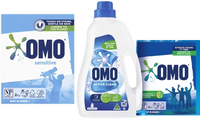 Omo Laundry Liquid 2 Litre or Powder 2kg