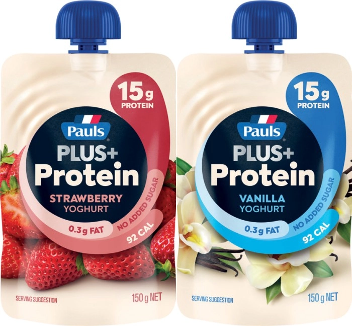 Pauls Plus Protein Yoghurt Pouch 150g