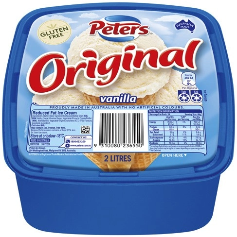 Peters Original Ice Cream 2 Litre