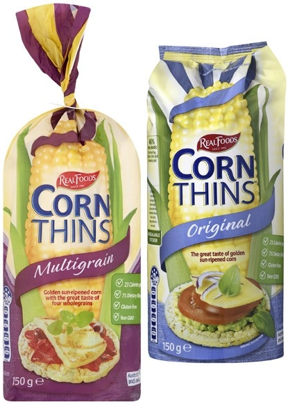 Real Foods Corn Thins 125g-150g