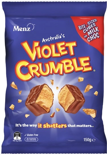 Violet Crumble Choc Honeycomb 120g-150g