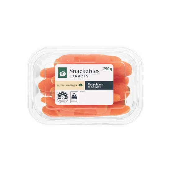 Australian Snackables Carrots 250g Pack