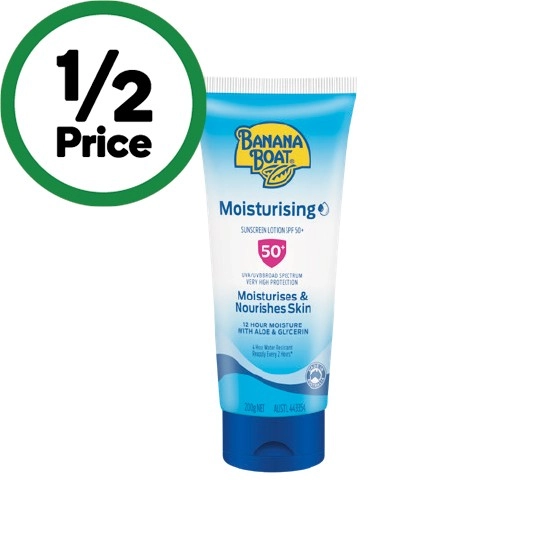 Banana Boat Moisturising Sunscreen Lotion SPF50+ 200g†