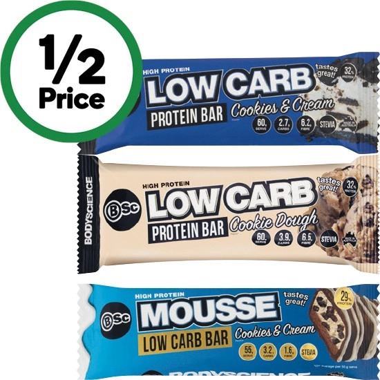 BSc Low Carb High Protein Bar 60g or Low Carb Mousse Bar 55g#