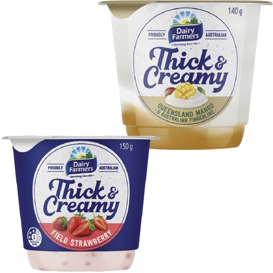 Dairy Farmers Thick & Creamy Yoghurt Pots 140-150g – From the Fridge