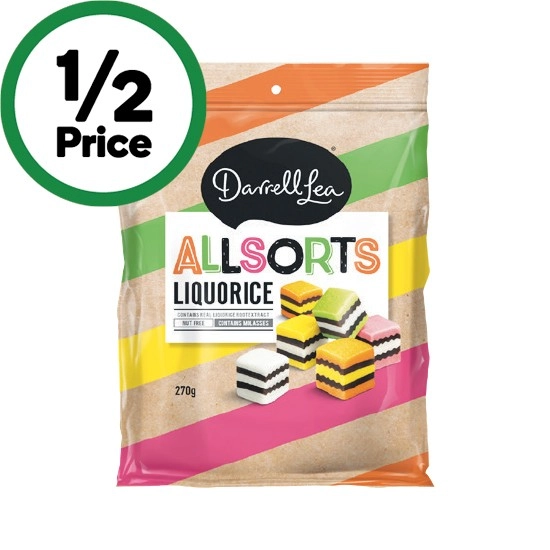 Darrell Lea Liquorice Twists, Batch 37 or All Sorts 200-280g