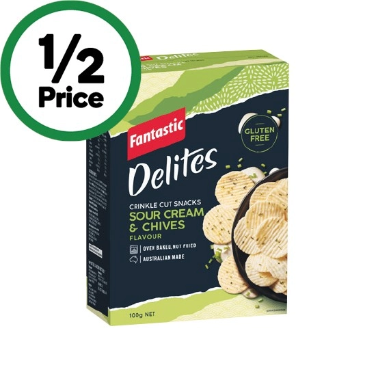 Fantastic Delites Oven Baked Crinkle Cut Snacks 100g