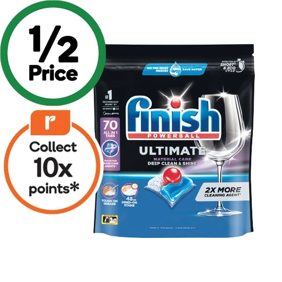 Finish Ultimate Material Care Dishwasher Tablets Pk 70