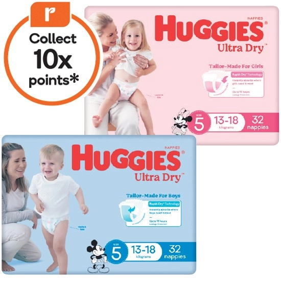 Huggies Ultra Dry Nappies Pk 30-54