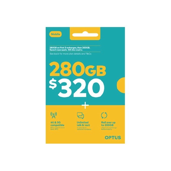 Optus $320 SIM Starter Kit~