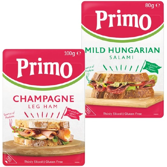 Primo Sliced Meats 80-100g – From the Fridge