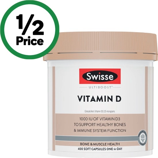 Swisse Ultiboost Vitamin D Capsules Pk 400~