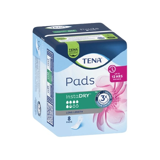 Tena Instadry Long Pads Pk 8