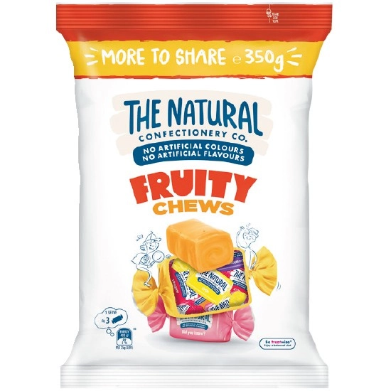 The Natural Confectionery Co. Fruity Chews Lollies 350g