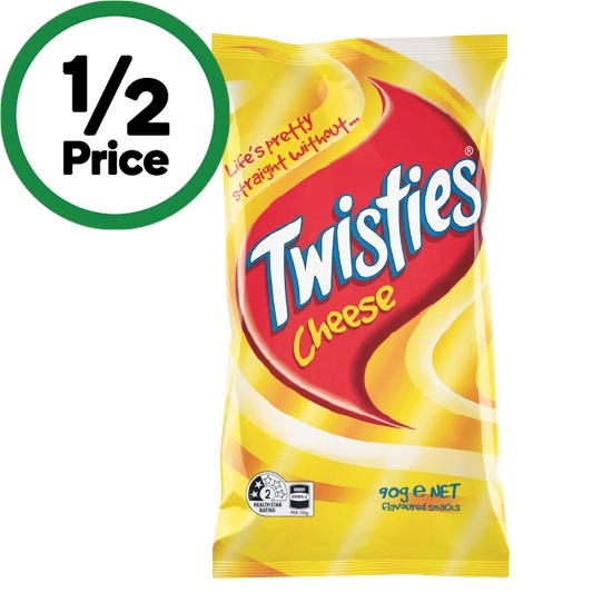 Twisties, Cheetos or Burger Ring Snacks 65-90g