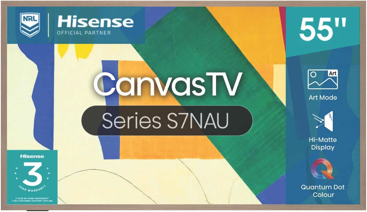 Hisense 55" Canvas S7NAU 4K QLED Smart TV 2024