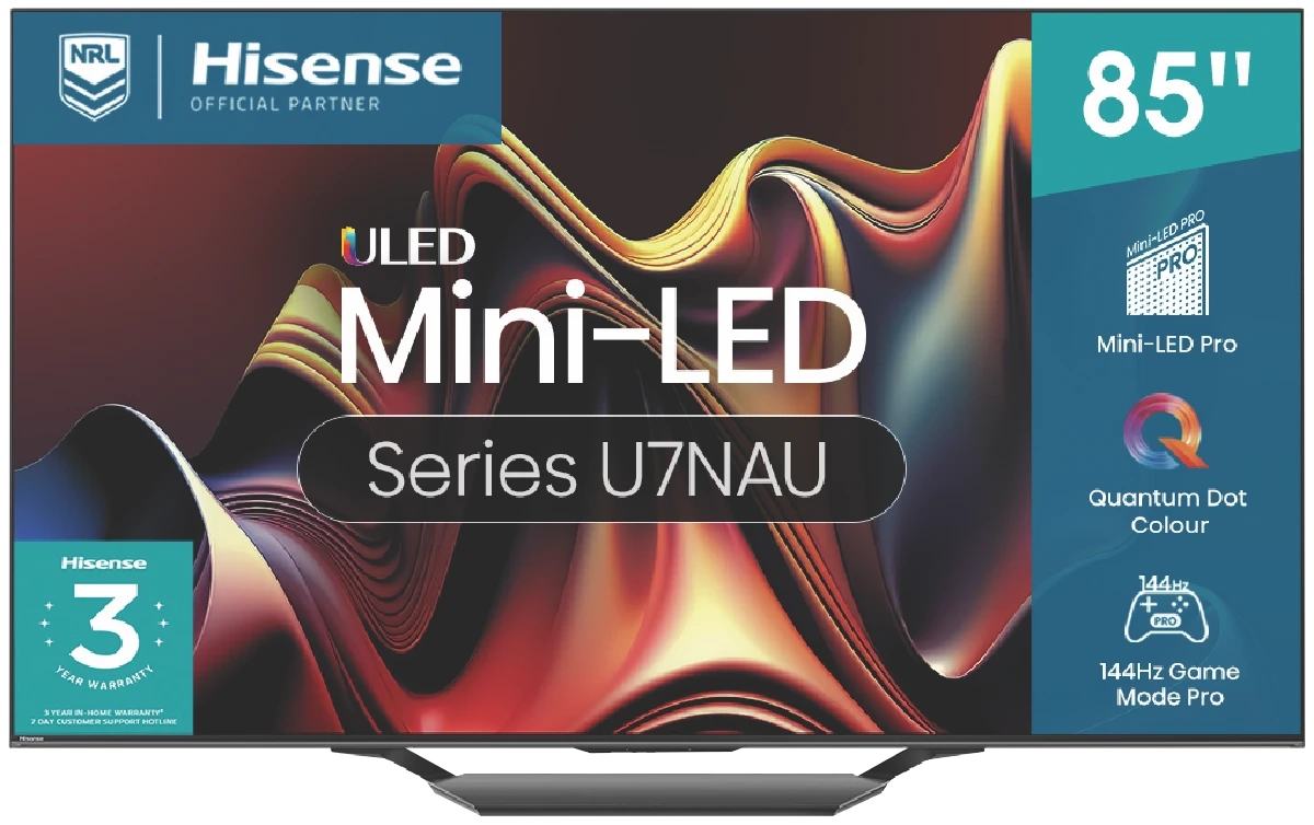 Hisense 85" U7NAU 4K Mini-LED QLED Smart TV 24