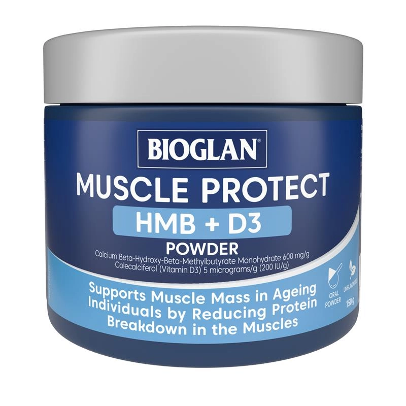 Bioglan Muscle Protect HMB + D3 150g Powder