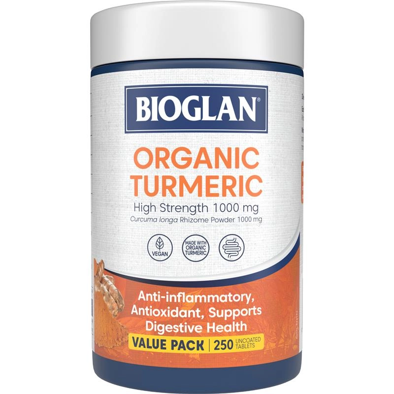 Bioglan Organic Turmeric 250 Tablets