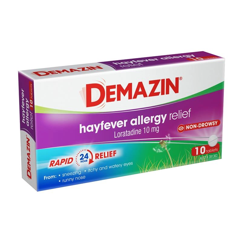 Demazin Hayfever + Allergy Relief 10 Tablets