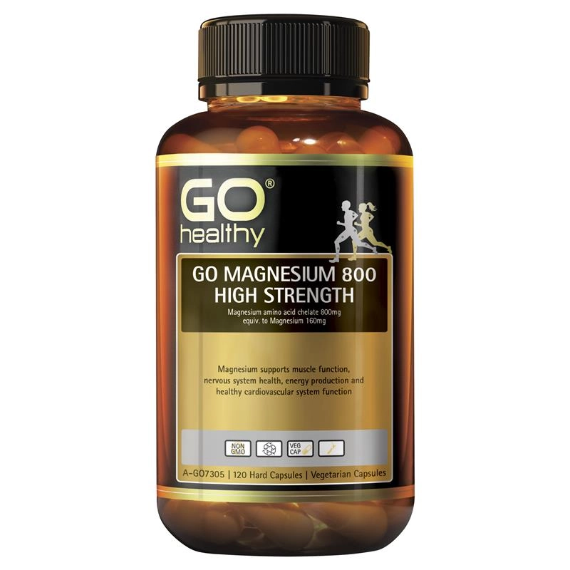 GO Healthy Magnesium 800 High Strength 120 Capsules