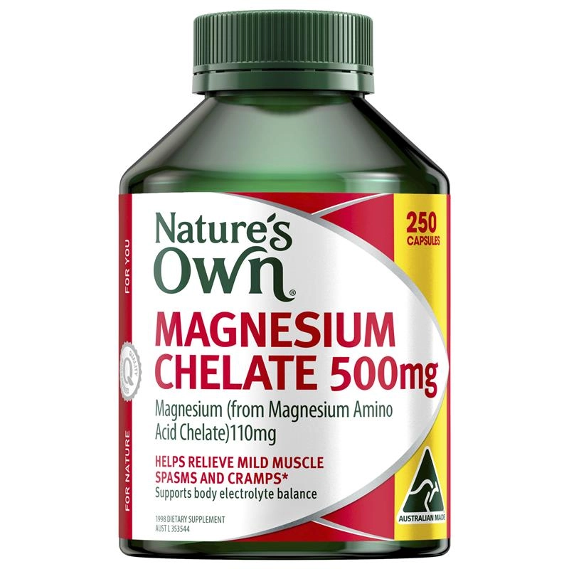 Nature’s Own Magnesium Chelate 500mg 250 Capsules