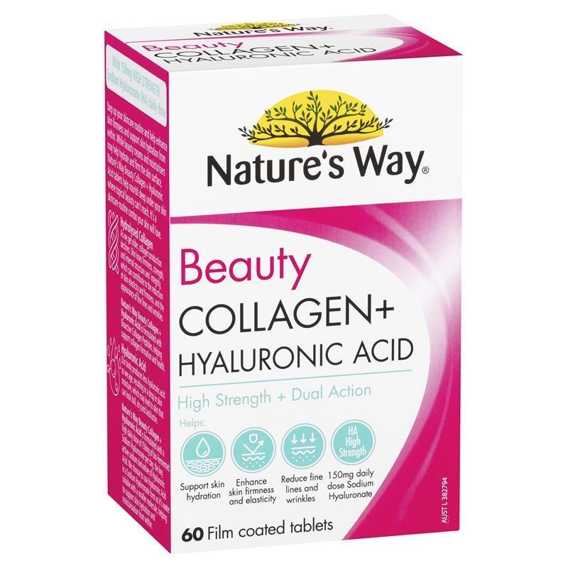 Nature’s Way Beauty Collagen+ Hyaluronic Acid 60 Tablets