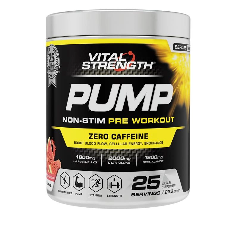 Vital Strength Pump Pre Workout Non-Stimulant Watermelon 225g