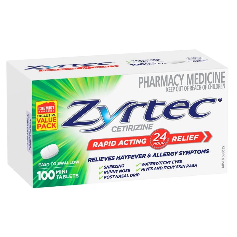 Zyrtec 10mg 100 Tablets Exclusive Size