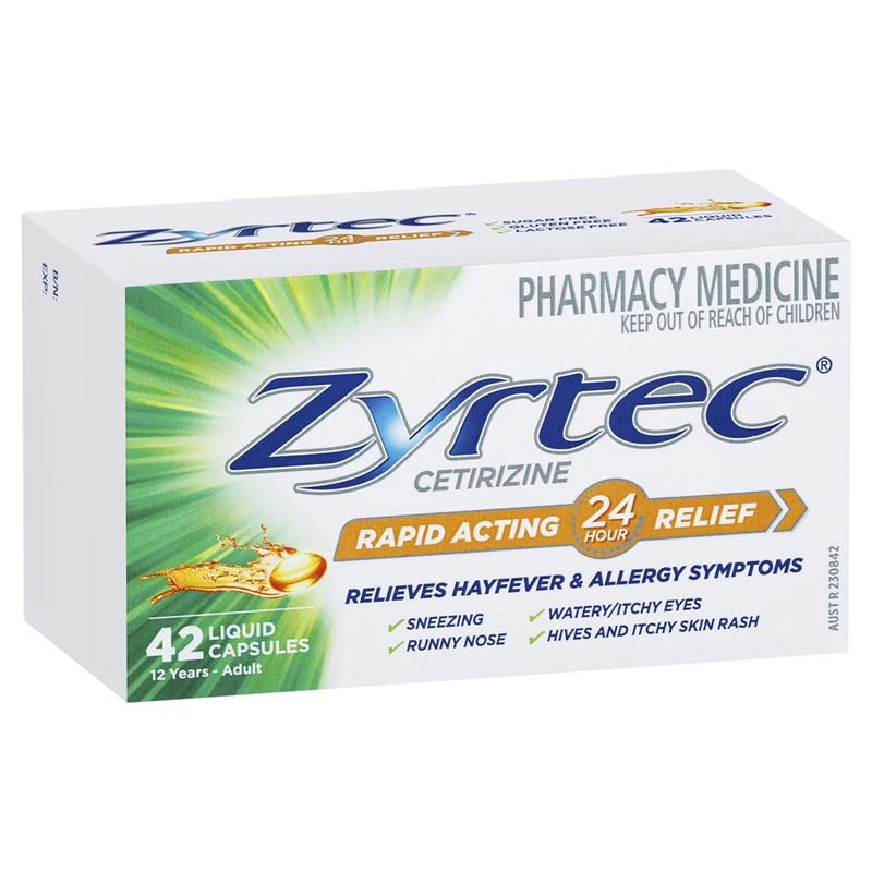 Zyrtec 10mg 42 Liquid Capsules