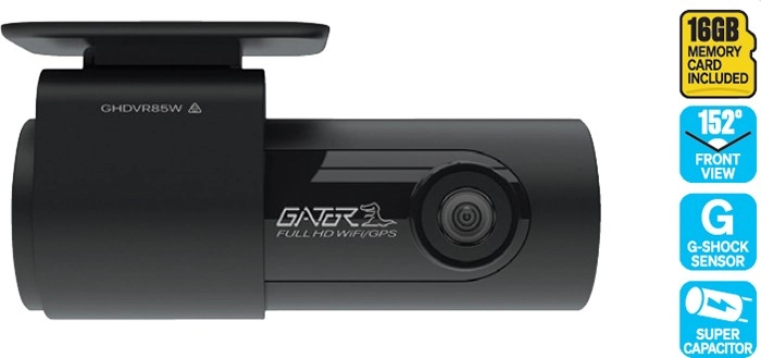 Gator 1080P Barrel Dash Cam with WiFi/GPS