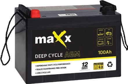 Maxx DC12-100Ah AGM Deep Cycle Battery