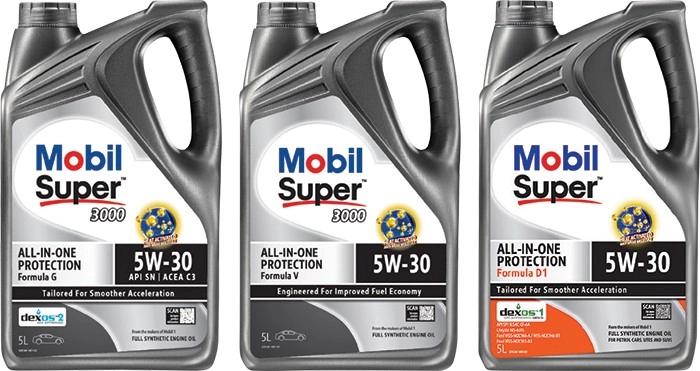 Selected Mobil 5L Super 5W-30 Engine Oils^