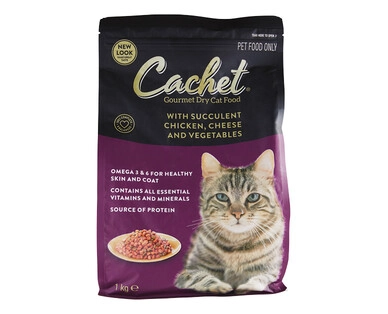 Cachet Gourmet Dry Cat Food Chicken, Cheese and Vegetable Flavour 1kg