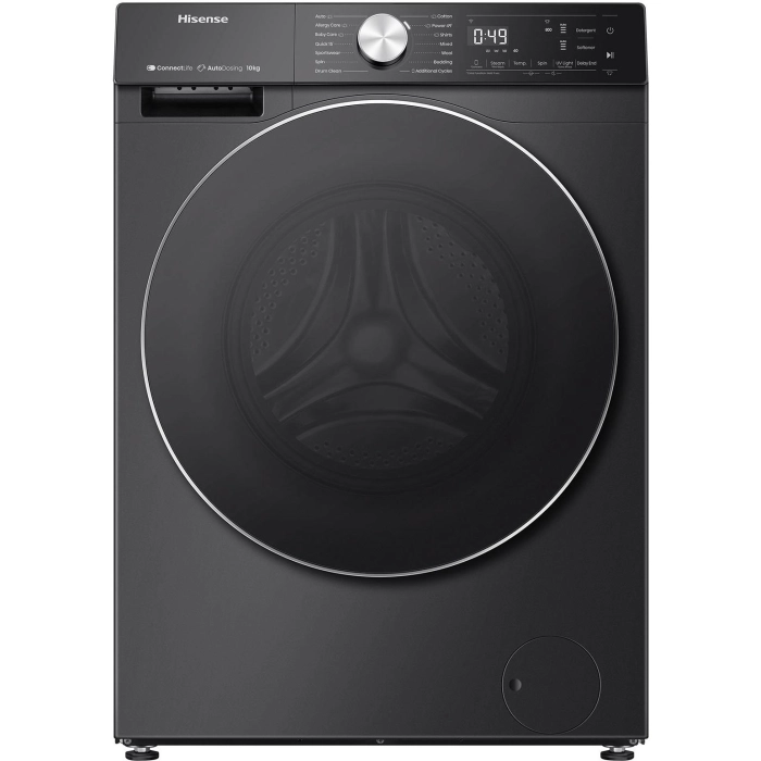 Hisense HWFS1015AB 10kg Series 7 Front Load Washer (Charcoal Black)