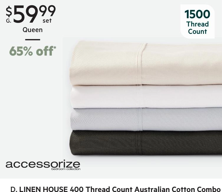 Accessorize 1500 Thread Count Cotton Rich Sheet Set Charcoal