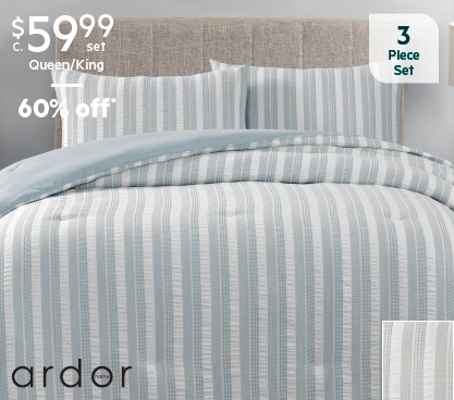 Ardor Cove 3 Piece Comforter Set Coastal Queen / King