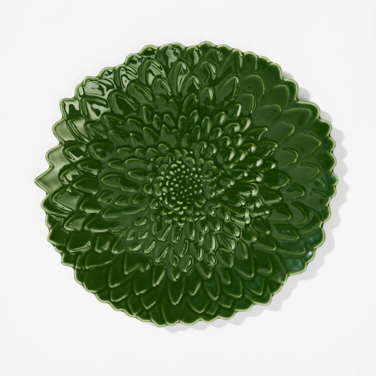 Chyka Home Flower Fields 26 cm Dinner Plate Dark Green