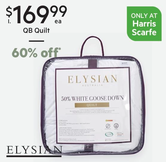 Elysian 50/50 Goose Down & Feather Quilt Queen