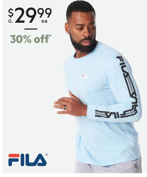 FILA Men’s Jesse Long Sleeve Tee Sky