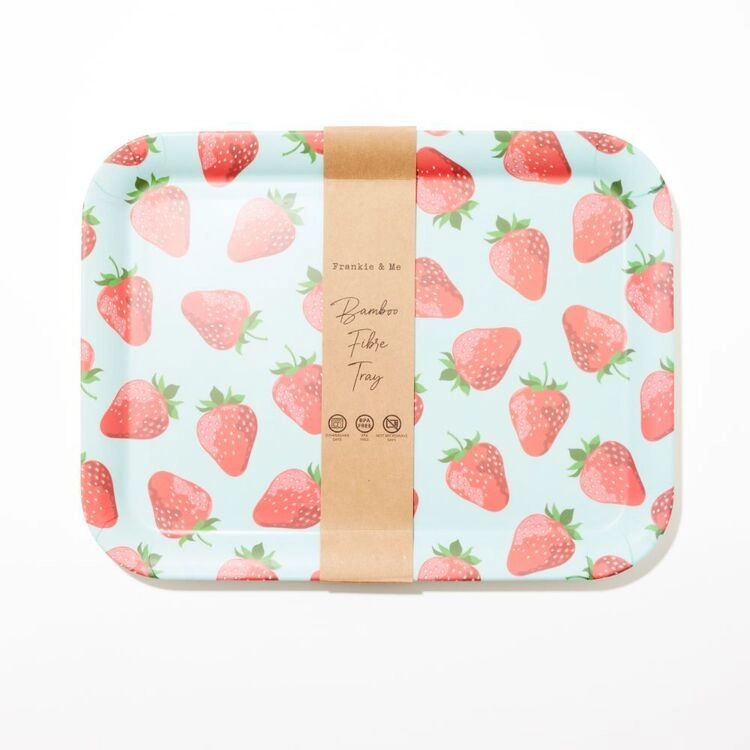 Frankie & Me Strawberry Bamboo Tray Medium